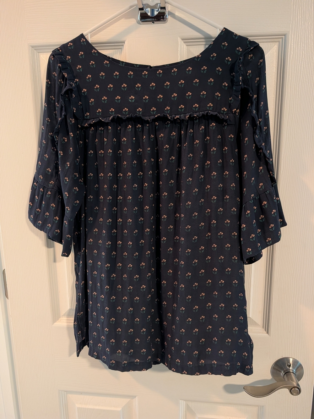 Women’s Navy Floral Babydoll Dress